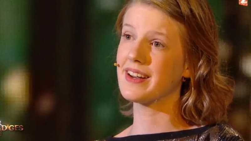 Roxane, gagnante du télé crochet Prodiges, sur France 2, le 30 décembre 2017.