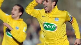 La joie des joueurs de Mende après leur succès sur Arles-Avignon en 32e de finale