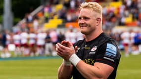 Vincent Koch avec les Saracens en juin 2022