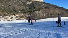 La station du col des Guérins à Sigoyer (Hautes-Alpes), jeudi 26 décembre 2024.