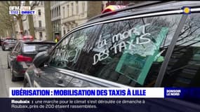 Ubérisation: mobilisation des taxis à Lille