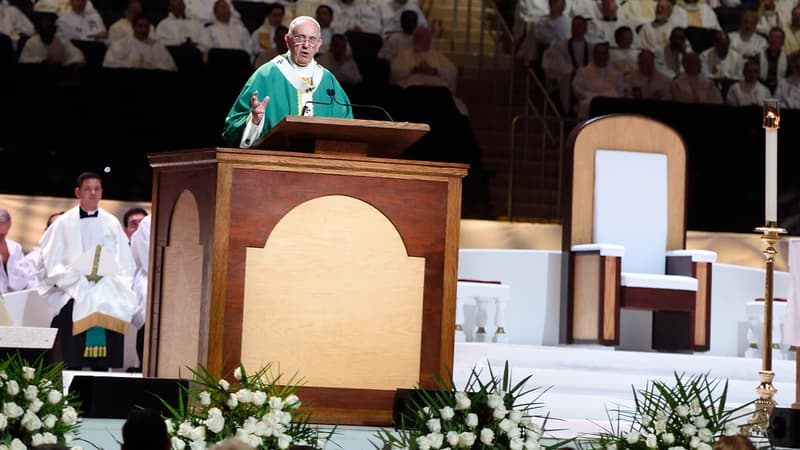 Le pape François a célébré une messe ce vendredi au Madison Square Garden, à New York. 