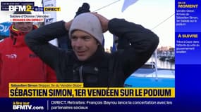 Vendée Globe : "Je suis né avec cette course et je l'ai dans les tripes", Sébastien Simon, 3e sur le podium