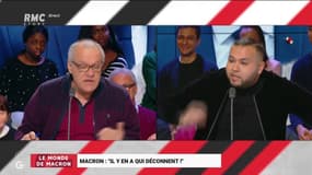 #Macron - Le ton monte entre Johnny Blanc et @AnasseKazib ! #GGRMC 