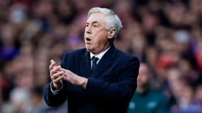Carlo Ancelotti mécontent pendant un match du Real Madrid, le 12 mars 2025