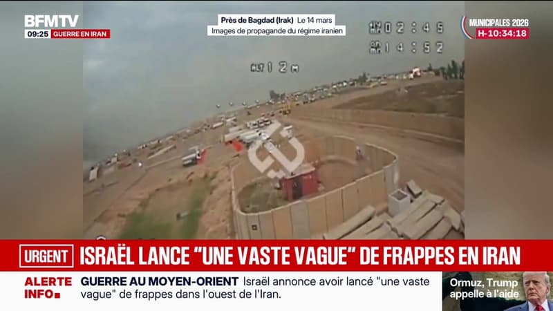 Guerre au Moyen-Orient: les images du survol d'une base militaire américaine en Irak par un drone iranien