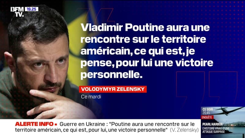 Volodymyr Zelensky qualifie la rencontre Trump/Poutine de 