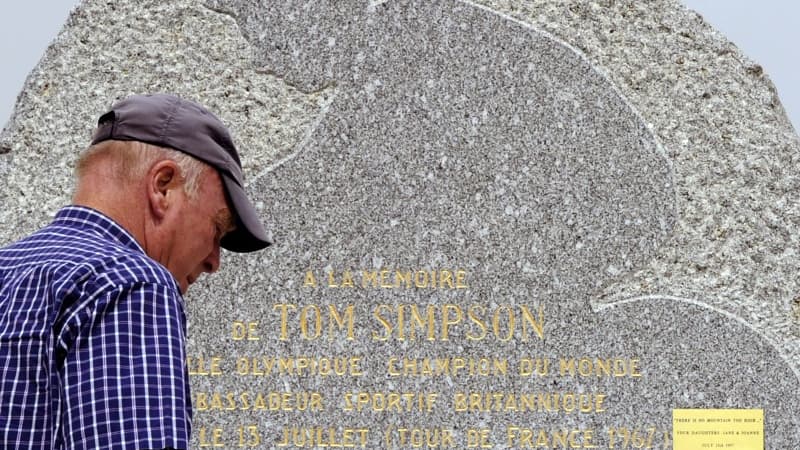 La stèle en hommage à Tom Simpson