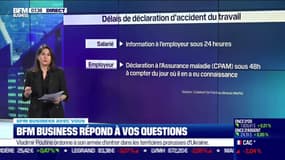 BFM Business avec vous : Dans quel délai doit-on déclarer un accident de travail ? - 22/02