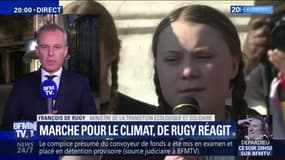 Marche pour le climat: un échange "très intéressant et direct" entre Emmanuel Macron et la jeune militante suédoise Greta Thunberg