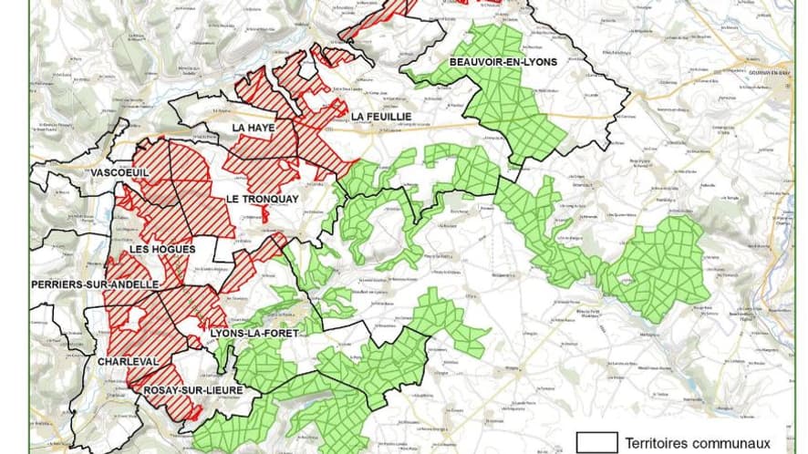 La carte de la forêt domaniale de Lyons (Eure) avec les zones fermées au public et celles encore ouvertes
La carte de la forêt domaniale de Lyons (Eure) avec les zones fermées au public et celles encore ouvertes
