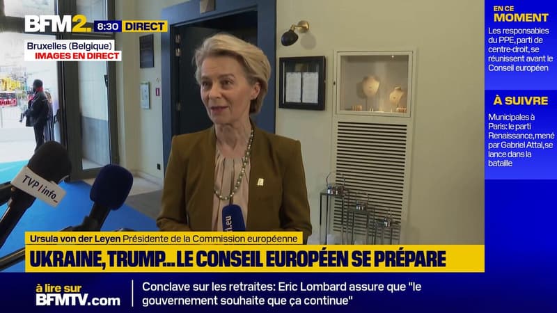 Avant le Conseil européen, Ursula von der Leyen plaide pour une 