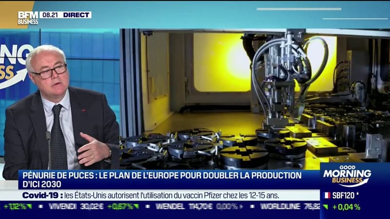 Jean-Marc Chéry (Président du Directoire et DG de STMicroelectronics): les pénuries de puces dans l'automobile devraient commencer à se réguler (au) premier et deuxième trimestre 2022 et la queue de difficultés sur la fin de 2022