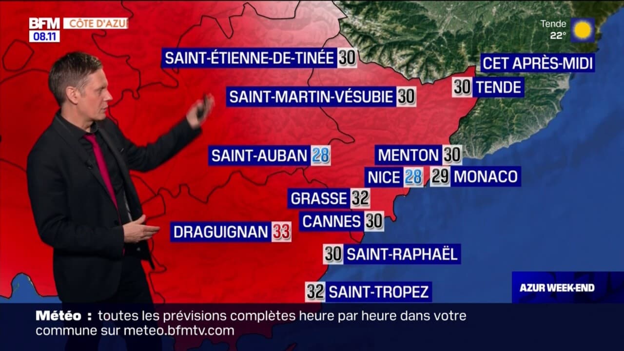 Météo Côte d’Azur une journée encore très chaude et ensoleillée, 30°C