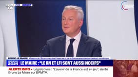 "Ils sont aussi nocifs l'un que l'autre" estime Bruno Le Maire sur le Rassemblement national et La France insoumise
