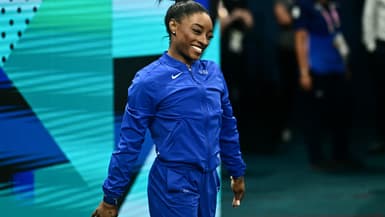 Simone Biles aux JO de Paris 2024.