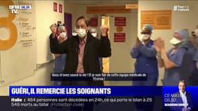 "Je suis fier de votre équipe": un patient guéri du coronavirus remercie les soignants à sa sortie de la clinique à Stains