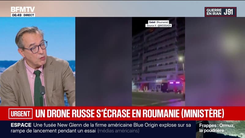 Une drone russe s'écrase sur un immeuble en Roumanie, pays membre de l'Otan