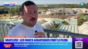 "Aïe Aïe Aïe" : Thomas Bernabe (et son matériel) se rafraîchissent dans un parc aquatique