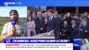 Loi agricole: "Ce sont de petites mesures (...) qui ne vont pas améliorer nos revenus", assure Jérôme Bayle, éleveur