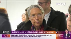 Élisabeth Borne de retour ... sur les bancs de l'Assemblée
