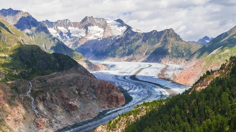 Le glacier d'Aletsch.