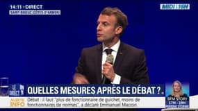 "Le risque du débat, c'est l'individualisme, c'est de dire qu'on aura 66 millions de réponses": en Bretagne, Emmanuel Macron demande aux citoyens "un principe de responsabilité"