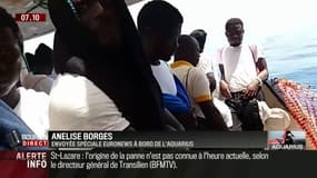 Sur l'Aquarius, les migrants "rassurés" de ne pas retourner en Libye