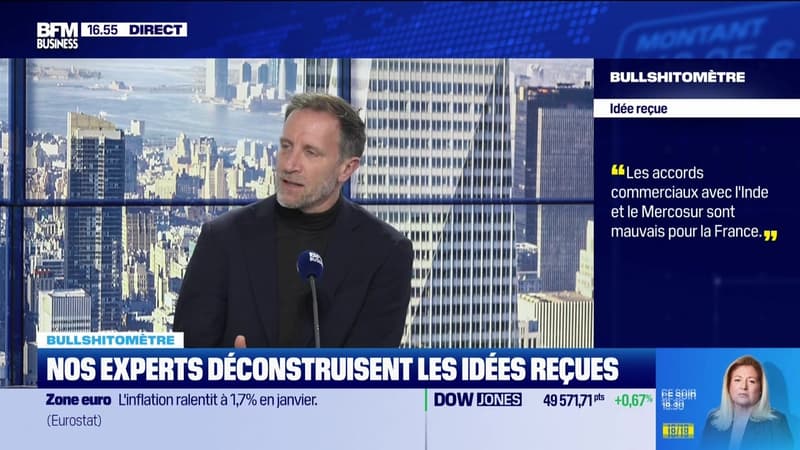 Bullshitomètre : "Les accords commerciaux avec l'Inde et le Mercosur sont mauvais pour la France" - FAUX répond Jean-François Robin - 04/02