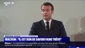 Grèves: Emmanuel Macron appelle à la trêve