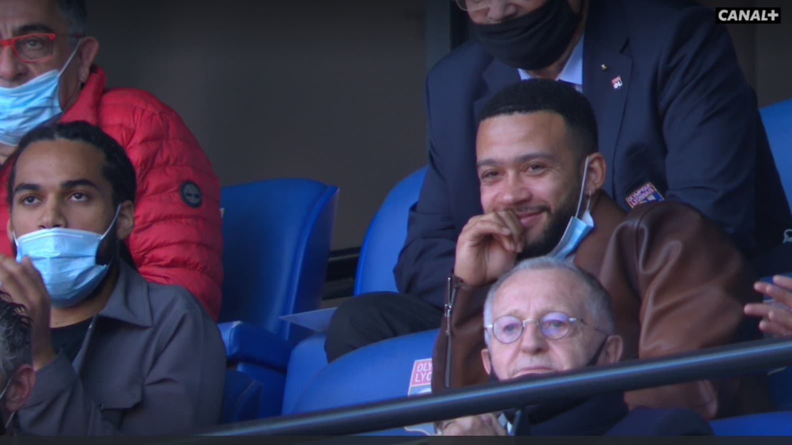Memphis Depay en tribune Memphis Depay en tribune