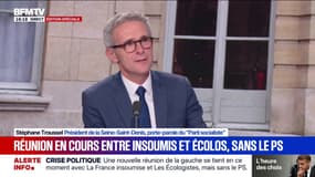"Je souhaite bon courage [à Mathilde Panot] de censurer un gouvernement dirigé par la gauche et les écologistes", affirme Stéphane Troussel, porte-parole du PS