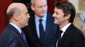 Alain Juppé et François Baroin le 6 février 2012, alors que tous deux étaient membres du gouvernement.