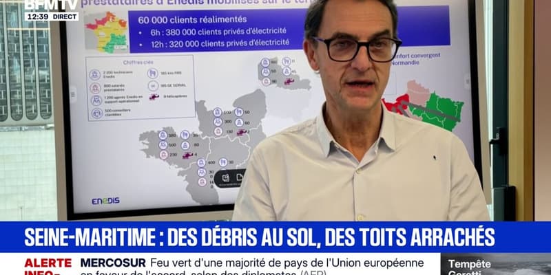 Tempête Goretti: 320.000 foyers toujours privés d'électricité