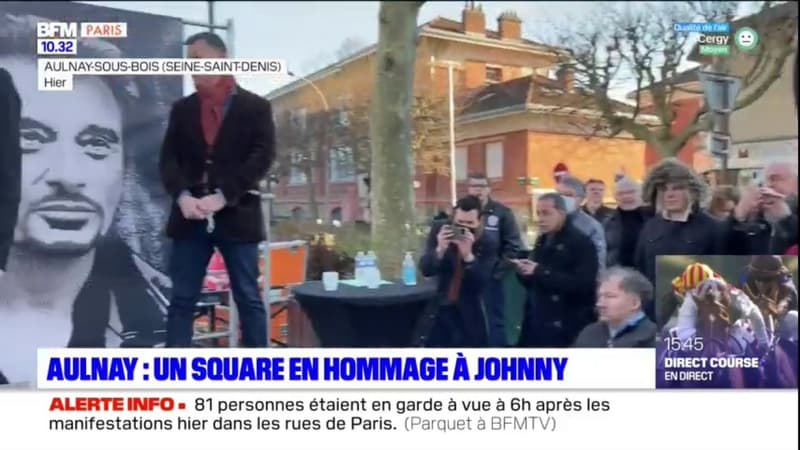 Aulnay-sous-Bois: un square inauguré en hommage à Johnny Hallyday