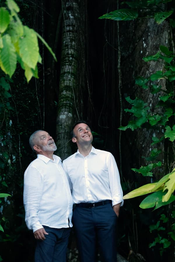Emmanuel Macron et Lula, à Belém le 26 mars 2024