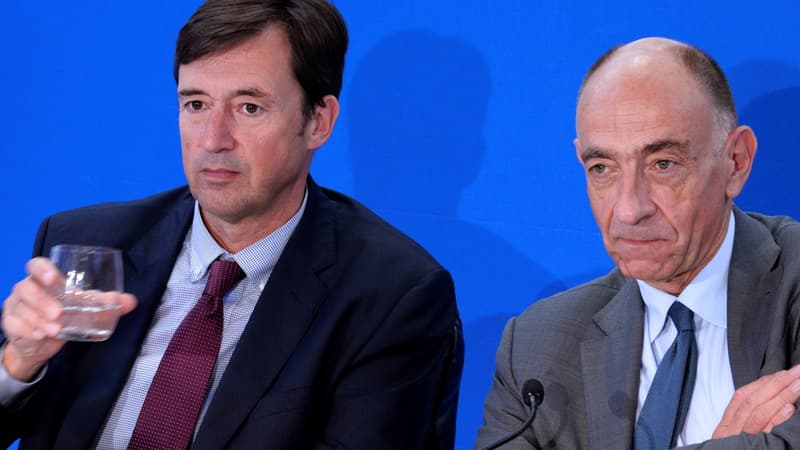 Franck Terner, le nouveau directeur général d'Air France (à gauche), en compagnie de Jean-Marc Jarnaillac, le président de la compagnie. 