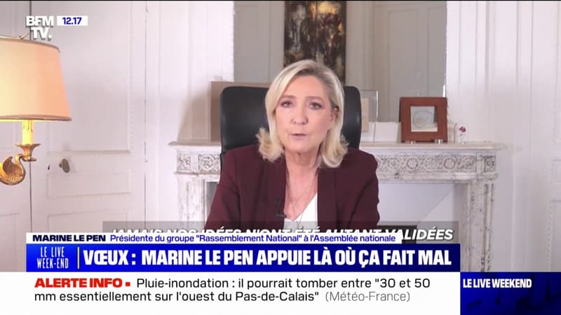 Avant les vSux d'Emmanuel Macron, Marine Le Pen présente les siens dans une vidéo