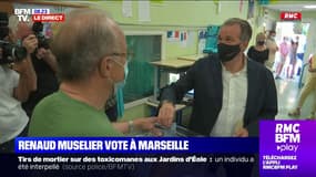 Second tour des régionales: Renaud Muselier vote dans une école de Marseille