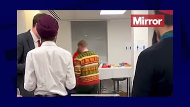 Capture d'écran d'une vidéo montrant une fête au sein du parti conservateur, décembre 2020