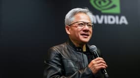 Le patron de Nvidia Jensen Huang, le 21 mai 2025 à Taipei