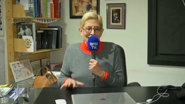 Isabelle Balkany, maire par intérim de Levallois-Perret dans son bureau ce mardi soir.