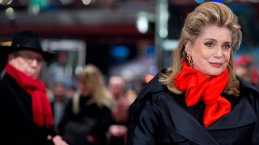 Catherine Deneuve lors de la présentation du film "Elle s'en va", vendredi 15 février à Berlin.