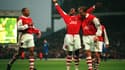 Ian Wright et Dennis Bergkamp en janvier 1996