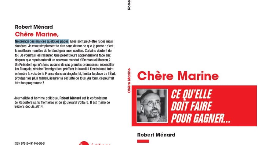 "Chère Marine": Robert Ménard adresse une "lettre" à Marine Le Pen pour "gagner" la présidentielle
"Chère Marine": Robert Ménard adresse une "lettre" à Marine Le Pen pour "gagner" la présidentielle