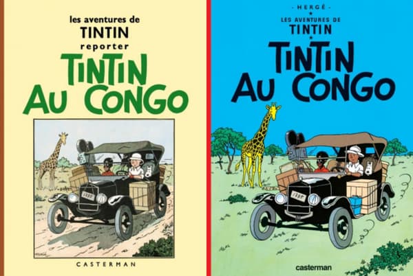 Couvertures de Tintin au Congo