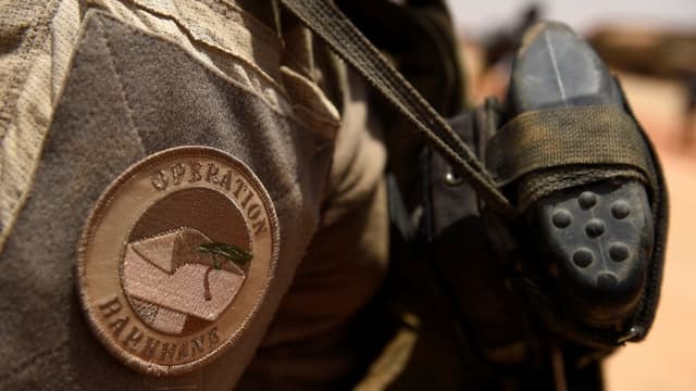 Un écusson de l'armée française déployée au Sahel dans le cadre de l'opération Barkhane. 