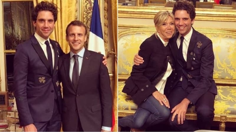 Mika et le couple Macron