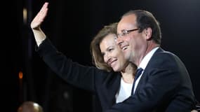 Valérie Trierweiler et François Hollande le soir de l'élection.