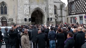 Les obsèques de Gérald Babin, le 5 avril 2013 à Nemours, en Seine-et-Marne.